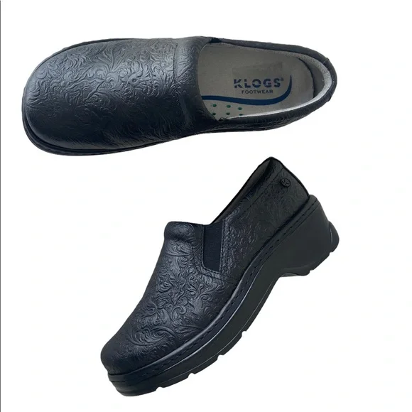 Klogs Naples tooled slip proof clog shoes 7 - Picture 7 of 12